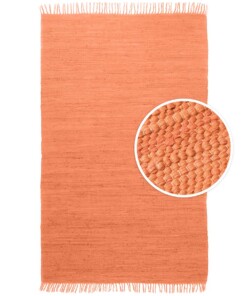 Tappeto kilim - Bomull terracotta - overzicht boven