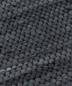 Passatoia kilim - Bomull antracite - close up materiaal, thumbnail