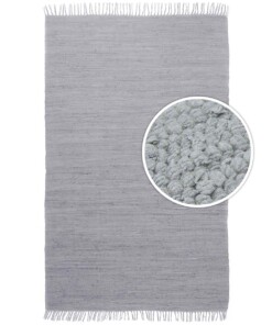 Tappeto kilim - Bomull grigio - overzicht boven