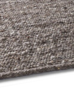 Passatoia in lana tessuto a mano Oslo - Grigio - close up zijkant, thumbnail