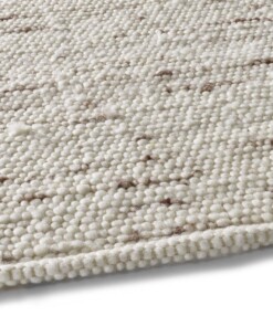 Passatoia in lana tessuto a mano Oslo - Crema - close up zijkant, thumbnail Passatoia in lana tessuto a mano Oslo - Crema - close up zijkant, thumbnail