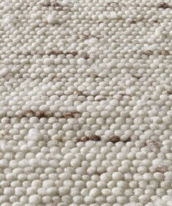 Passatoia in lana tessuto a mano Oslo - Crema - close up materiaal, thumbnail Passatoia in lana tessuto a mano Oslo - Crema - close up materiaal, thumbnail