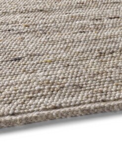 Tappeto in lana tessuto a mano Oslo - Beige/Crema - close up zijkant, thumbnail Tappeto in lana tessuto a mano Oslo - Beige/Crema - close up zijkant, thumbnail