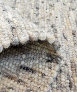 Tappeto in lana tessuto a mano Ylva - Grigio - close up vouw, thumbnail