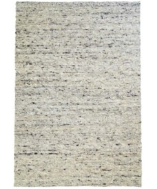 Tappeto in lana tessuto a mano Veve - Grigio/Crema - overzicht boven, thumbnail