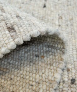Tappeto in lana tessuto a mano Ylva - Beige/Grigio - close up vouw, thumbnail