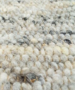 Tappeto in lana tessuto a mano Veve - Grigio/Crema - close up materiaal, thumbnail Tappeto in lana tessuto a mano Veve - Grigio/Crema - close up materiaal, thumbnail