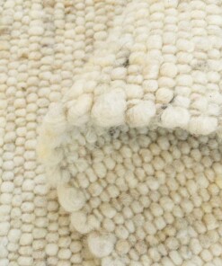 Tappeto in lana tessuto a mano Veve - Beige/Crema - close up vouw, thumbnail