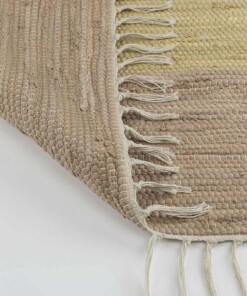 Tappeto kilim - Bomull beige/bianco - close up vouw, thumbnail