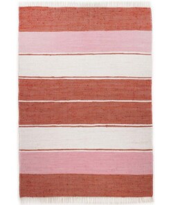 Tappeto kilim - Bomull rosso/bianco - overzicht boven