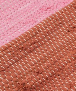 Tappeto kilim - Bomull rosso/bianco - close up materiaal, thumbnail