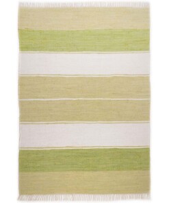 Passatoia kilim - Bomull verde/bianco - overzicht boven