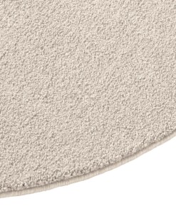 Tappeto rotondo a pelo raso Qualis - Crema - close up zijkant, thumbnail Tappeto rotondo a pelo raso Qualis - Crema - close up zijkant, thumbnail