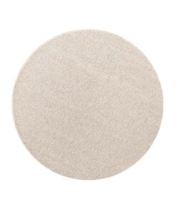 Tappeto rotondo a pelo raso Qualis - Crema - overzicht boven