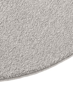 Tappeto rotondo a pelo raso Qualis - Grigio - close up zijkant, thumbnail