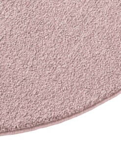 Tappeto rotondo a pelo raso Qualis - Rosa - close up zijkant, thumbnail