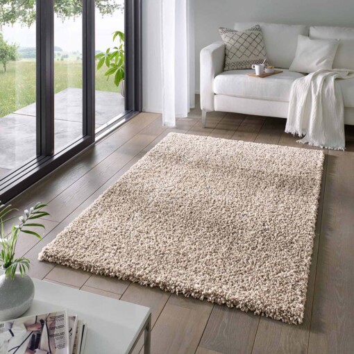 Tappeto a pelo lungo Classic - Beige - sfeer