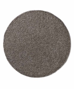 Tappeto rotondo a pelo lungo Classic - Grigio scuro - overzicht boven
