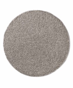 Tappeto rotondo a pelo lungo Classic - Grigio - overzicht boven