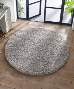 Tappeto rotondo a pelo lungo Classic - Grigio - sfeer