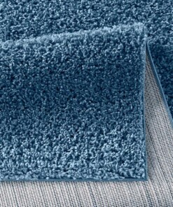 Passatoia pelo lungo - Spectrum blu - close up vouw, thumbnail