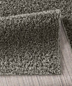 Tappeto pelo lungo - Spectrum grigio scuro - close up vouw, thumbnail