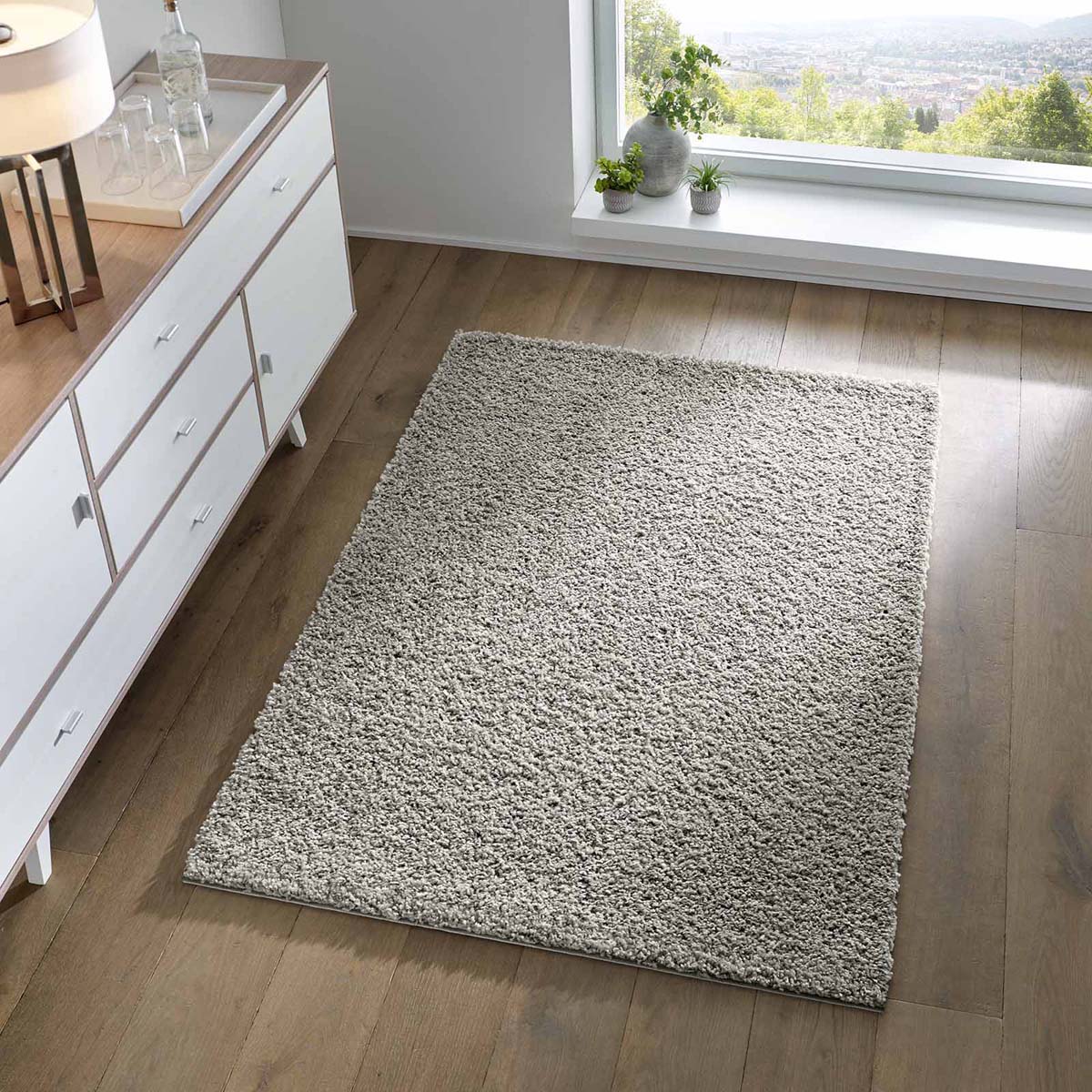 Tappeto pelo lungo quadrato - Spectrum grigio chiaro - sfeer Tappeto pelo lungo quadrato - Spectrum grigio chiaro - sfeer