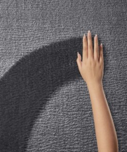 Tappeto soffice rotondo Loft - Antracite (lavabile a 30°C) - close up materiaal, thumbnail