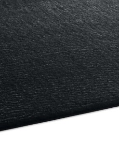 Tappeto soffice Loft - Nero (lavabile a 30°C) - close up zijkant, thumbnail