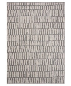 Tappeto da esterno effetto pietra - Blu scuro/Crema - overzicht boven, thumbnail