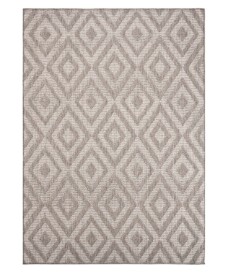 Passatoia da esterno Kjeld a rombi - Grigio/Crema - overzicht boven, thumbnail