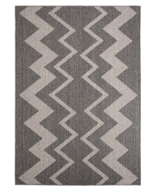 Passatoia zigzag da esterno Sunny - Grigio scuro - overzicht boven, thumbnail