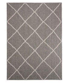 Passatoia da esterno stile scandinavo Verner Grigio/Crema - overzicht boven, thumbnail