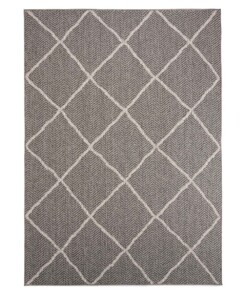 Tappeto da esterno stile scandinavo Verner Grigio/Crema - overzicht boven