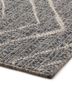 Passatoia zigzag da esterno Summer - Blu/Grigio - close up hoek, thumbnail Passatoia zigzag da esterno Summer - Blu/Grigio - close up hoek, thumbnail