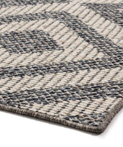 Tappeto da esterno Raute Kjeld - Blu/Crema - close up hoek, thumbnail Tappeto da esterno Raute Kjeld - Blu/Crema - close up hoek, thumbnail