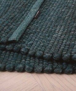 Tappeto in lana Lett - Petrolio - close up vouw, thumbnail Tappeto in lana Lett - Petrolio - close up vouw, thumbnail