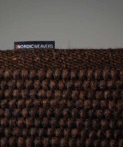 Tappeto in lana Lett - Color cacao - close up zijkant, thumbnail