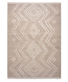 Tappeto berbero Beni Ouarain Bahij - Grigio chiaro - overzicht boven, thumbnail