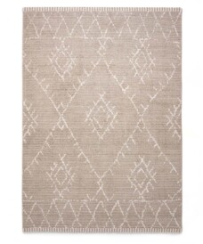 Tappeto berbero Beni Ouarain Sufian - Grigio chiaro/Crema - overzicht boven, thumbnail