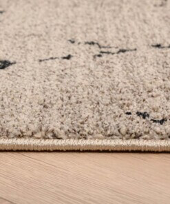 Tappeto berbero Beni Ouarain Sufian - Grigio/Nero - close up zijkant, thumbnail