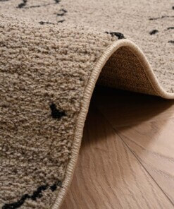 Tappeto berbero Beni Ouarain Sufian - Grigio/Nero - close up vouw, thumbnail