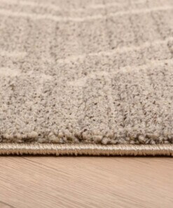 Tappeto berbero Beni Ouarain Bahij - Grigio chiaro - close up zijkant, thumbnail