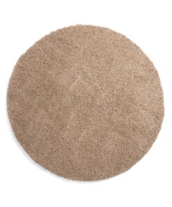 Tappeto rotondo a pelo lungo Shaggy Grand - Beige - overzicht boven