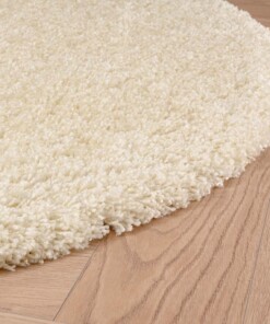 Tappeto rotondo a pelo lungo Shaggy Grand - Crema