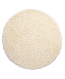 Tappeto rotondo a pelo lungo Shaggy Grand - Crema - overzicht boven, thumbnail