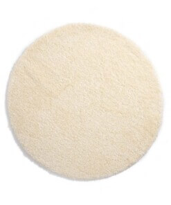 Tappeto rotondo a pelo lungo Shaggy Grand - Crema - overzicht boven