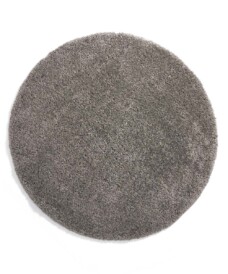 Tappeto rotondo a pelo lungo Shaggy Grand - Grigio chiaro - overzicht boven, thumbnail