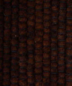 Tappeto rotondo in lana Lett - Marrone scuro