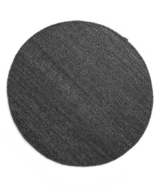 Tappeto rotondo in lana Lett - Grigio scuro - overzicht boven, thumbnail